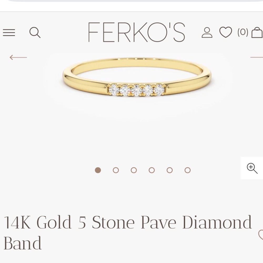 14K Micro Pave Diamond Ring Size 4.75